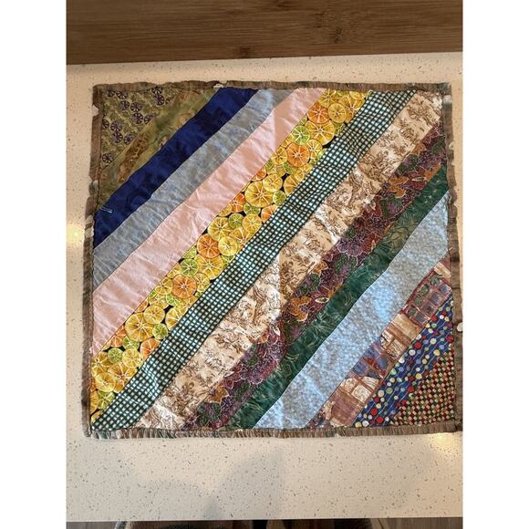 Handmade Hand Stitched Patchwork Lap Throw Baby Blanket - Picture 1 of 11